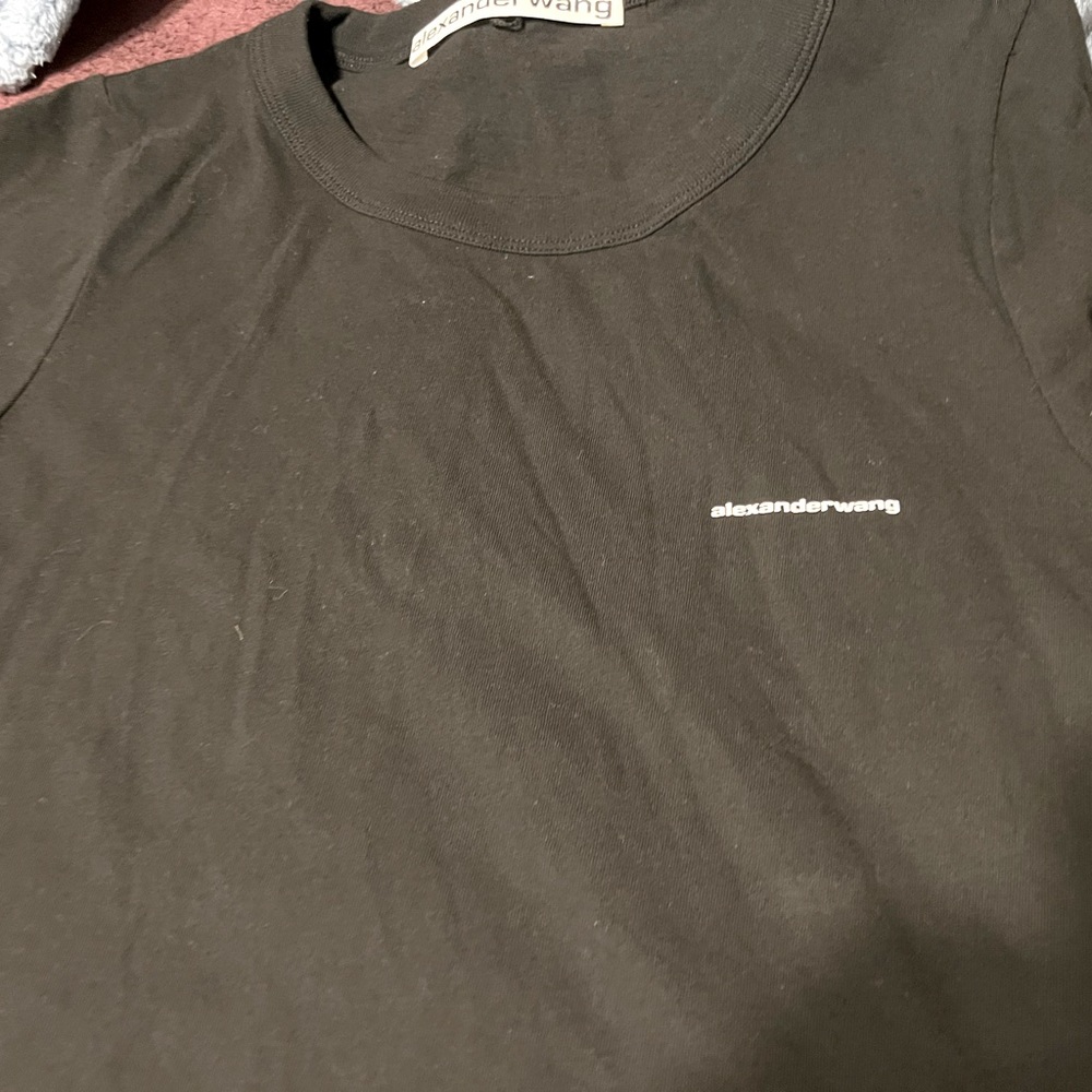 Alexander Wang shrunken tee in high twist jersey
